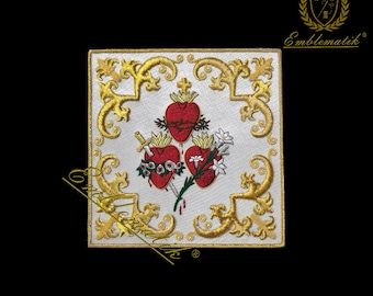 Hand Embroidered Pall Sacred Hearts