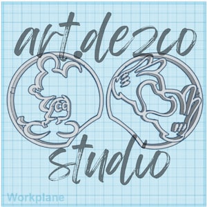 Op de afbeelding: Een digitaal ontwerp van twee in elkaar grijpende handen, met de tekst "art.deco studio" erboven en eronder.
