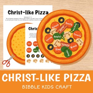 Créations artisanales de pizzas à la manière du Christ | Activité imprimable pour enfants chrétiens | Leçon biblique amusante | École à la maison | École du dimanche