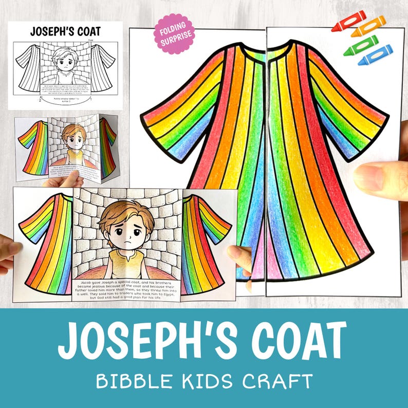 Joseph’s Coat of Many Colors Craft Printable | Bible Story Lesson ...