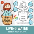Jesus is The Living Water Craft Printable | Bible Story Activity for Kids | Sunday School Cut Glue Worksheet product logo