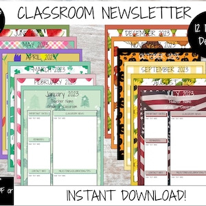 Classroom Newsletter Template Bundle | 8.5" X 11" | Preschool ...