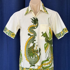 1970's  Authentic Java Batik Dragon Shirt