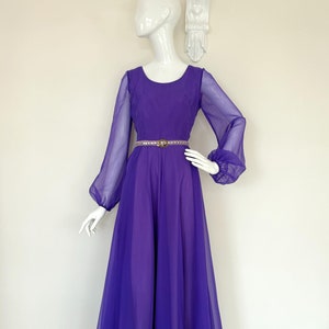 Vintage Purple Chiffon Gown