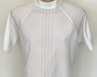 60s 70s Raglan Sleeve Sweatshirt | Vintage Short Sleeve Yellow 