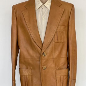 Blouson en cuir pour homme des années 1970
