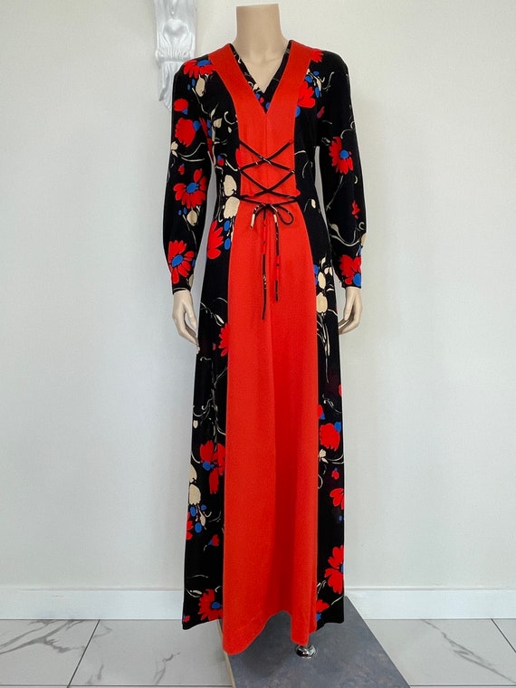 1960's Jersey Knit Maxi Dress - Etsy Denmark