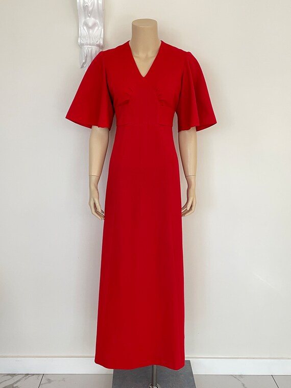 Vintage Red Flutter Sleeve Sparkle