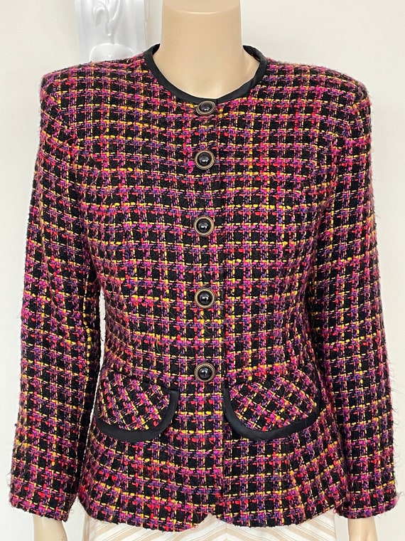 Vintage Handwriting Boucle Jacket