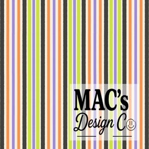 Halloween Stripes Seamless Pattern For Fabric Printing | Watercolor Orange Purple Green Black Striped Repeating File | Coordinating Digtal