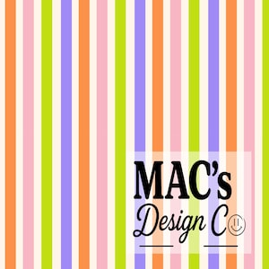 Halloween Stripes Seamless Pattern For Fabric Printing | Orange Purple Green Black Repeating File | Girl Trick Or Treating Digital Download
