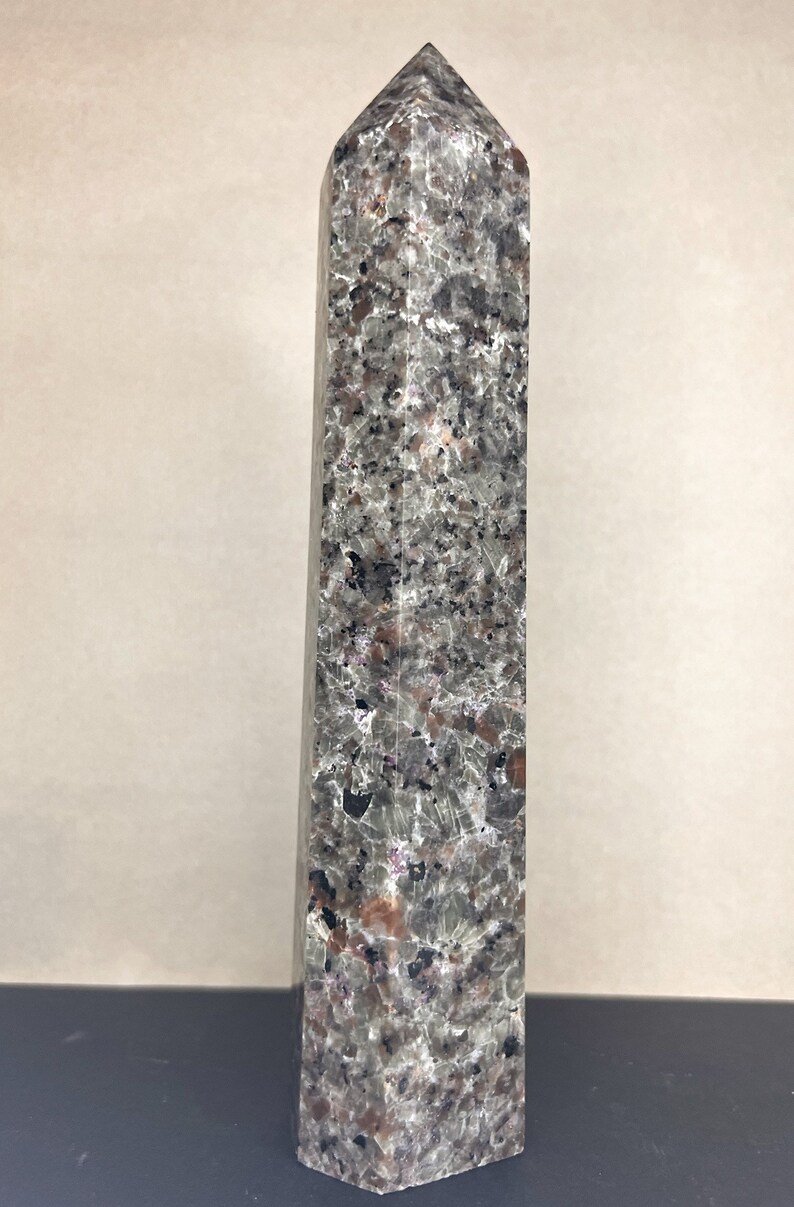 Black Light Reactive Large Yooperlite Tower UV Fluorescent Sodalite