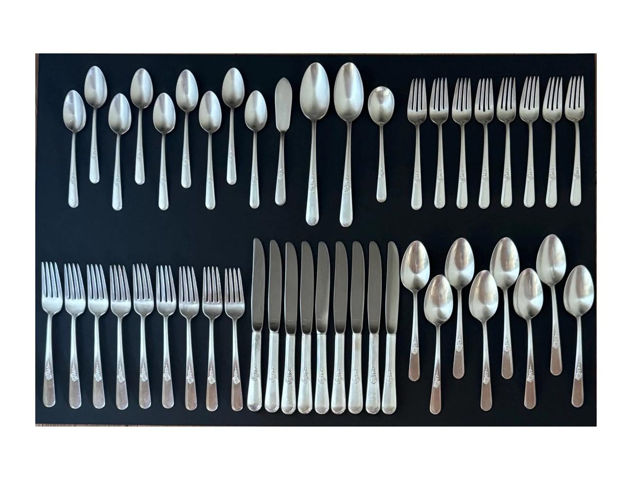 Serving Sets European Silverware Set, 304 Stainless Steel Flatwa 並行輸入品 Lilia Flatware (Set of 5)
