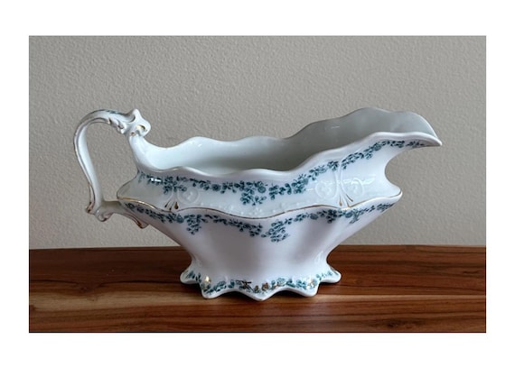 Vintage Gravy Boat W.H. Grindley & Company Made in England English Cottage Home Decor Farmhouse French Country Antique Transferware