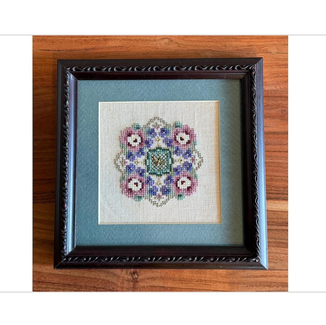 Vintage Handmade Framed Needlepoint Wall Hanging Cross Stitch Art With ...