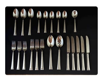 17 Piece Silverware Flatware Set Stainless Steel