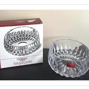 Vintage Gorham Althea Full Lead Crystal Bowl New in Original Box Decorative Bowl Candy Dish Made in West Germany