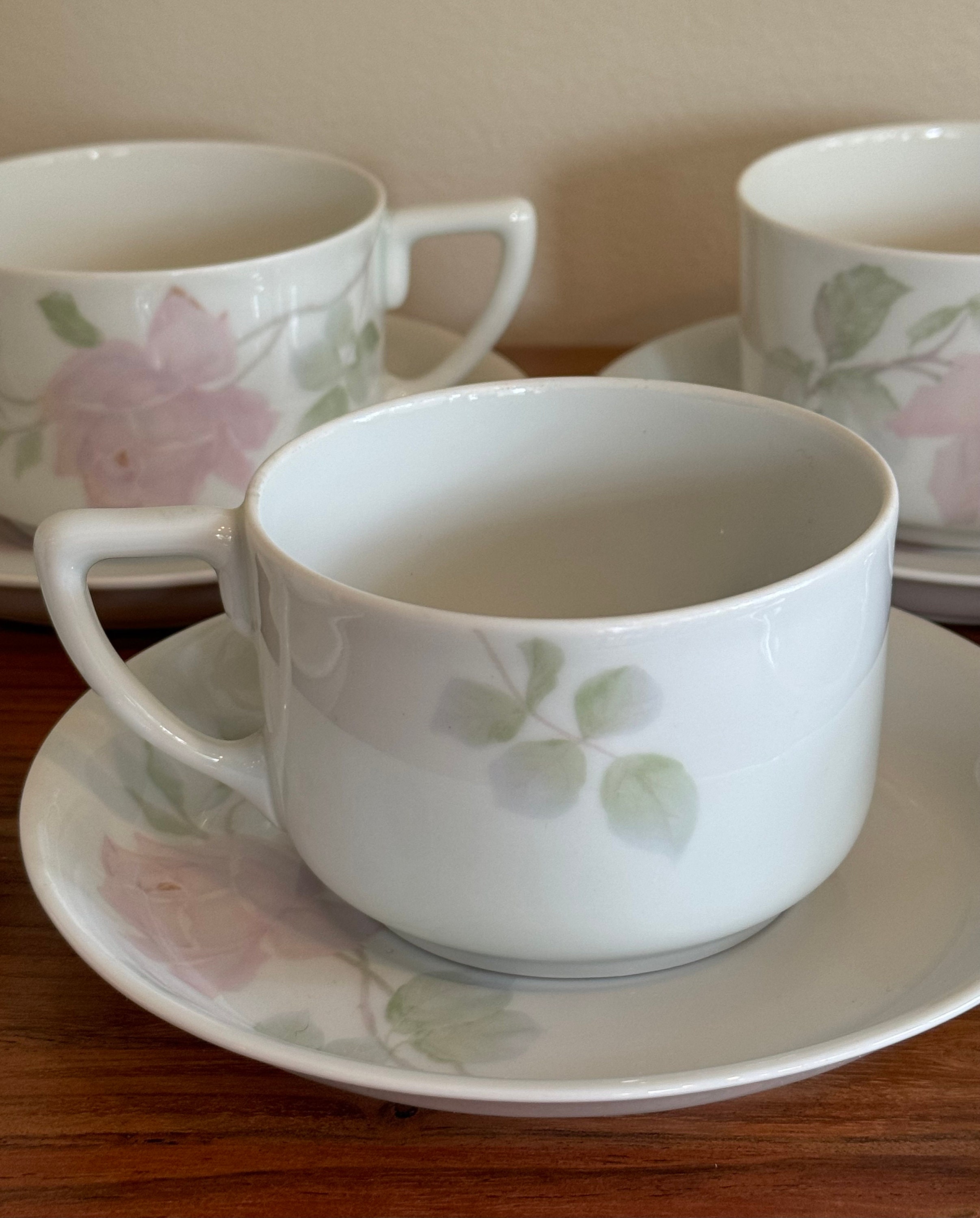 Vintage Rosenthal Selb Isolde Bavaria Teacup & Saucer Pink Rose