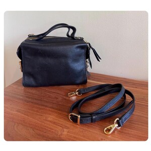 Vintage Black Leather Kooba  Crossbody Bag Purse New Unused Shoulder Bag