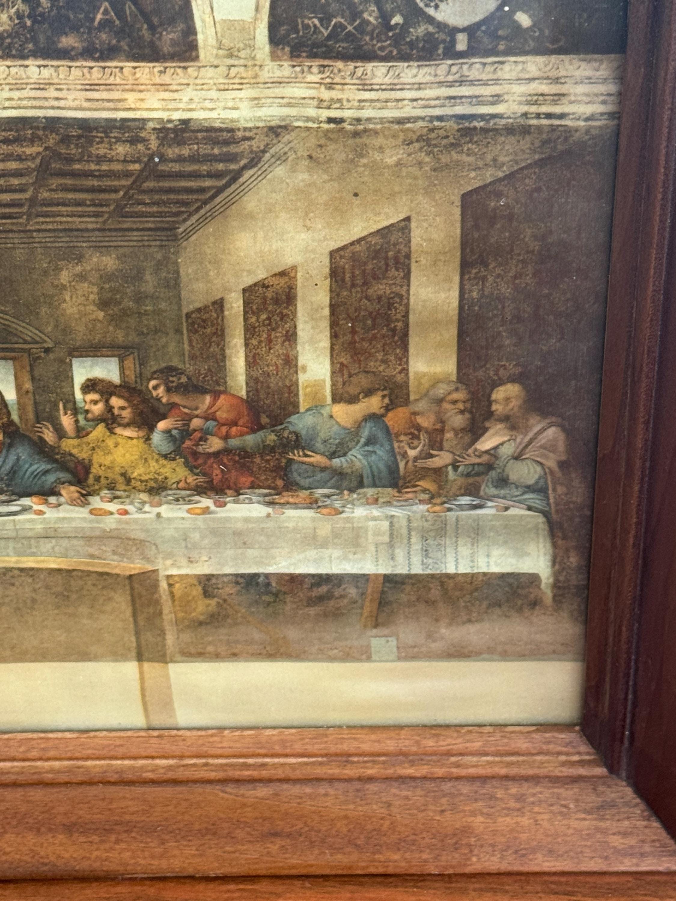 Vintage the Last Supper Framed Wall Art Christian Religious Antique ...