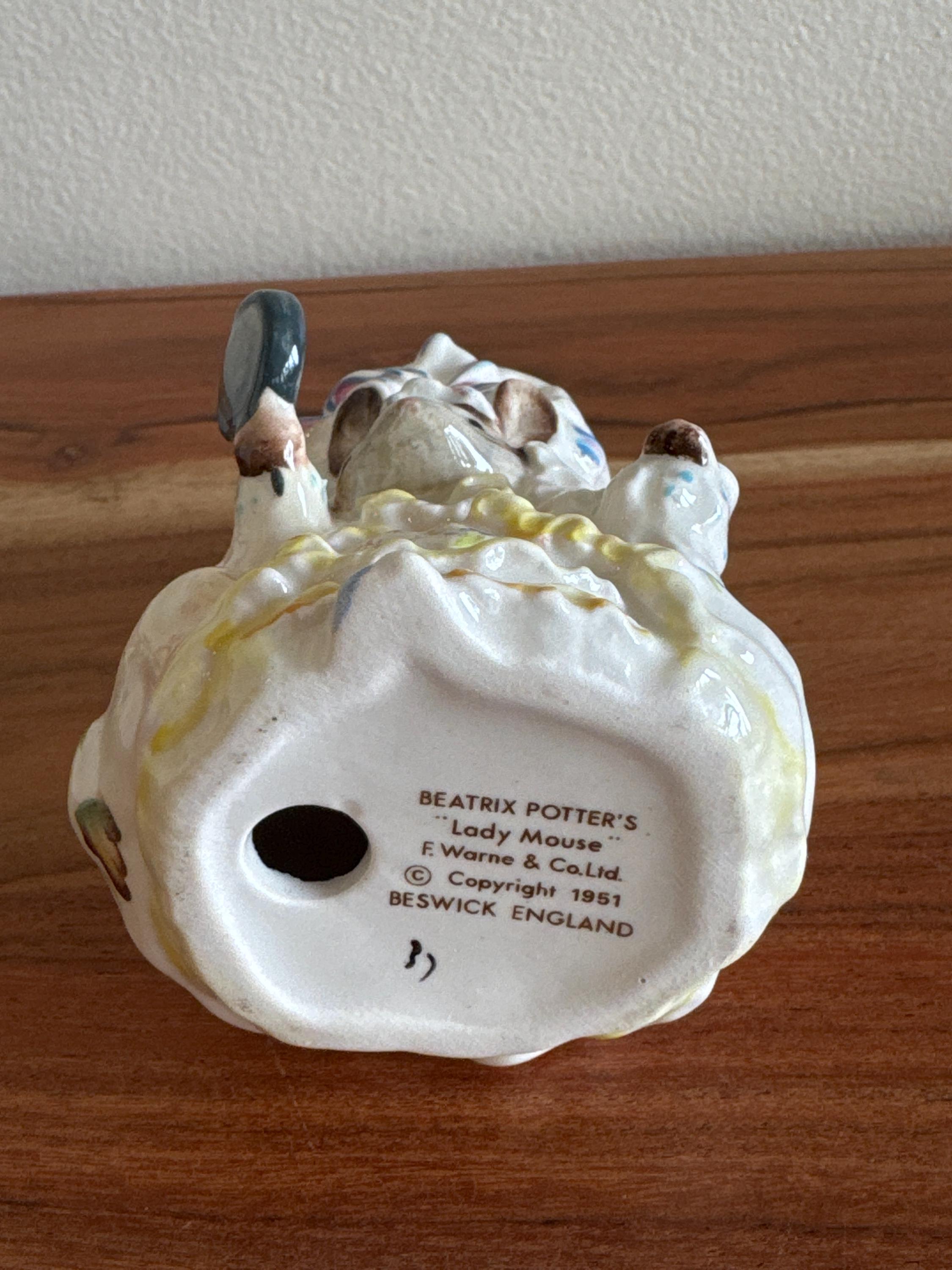 Vintage Lady Mouse From Tailor of Gloucestershire Beatrix Potter