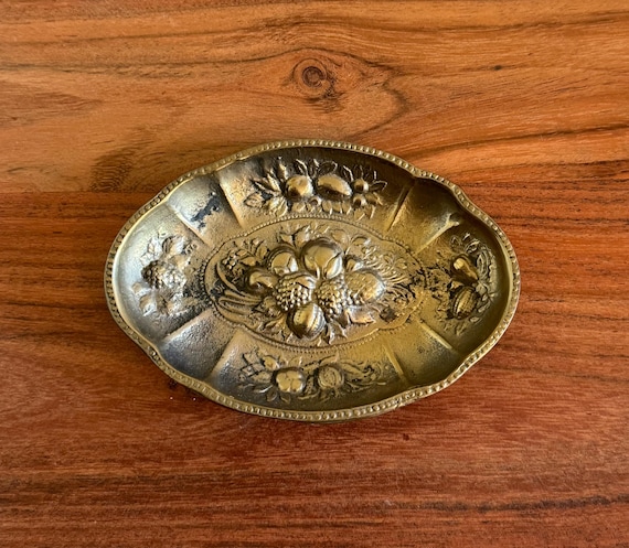 Vintage Brass Trinket Dish Jewelry Ring Dish