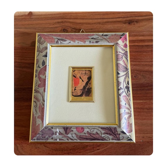 Vintage Jardin De Paris Artwork Picture Made in Italy Fine Arts Gallery Wall Decor