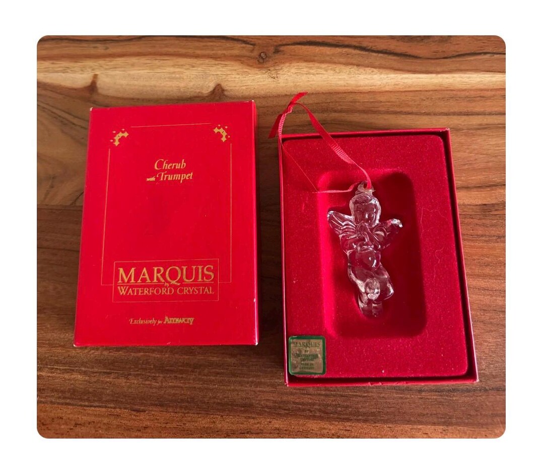 Vintage Christmas Marquis Waterford Crystal Angel Ornament Cherub With ...