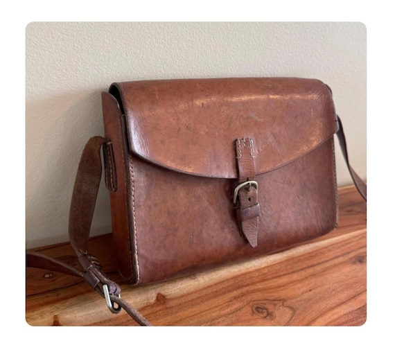 Vintage Leather Crossbody Bag Swiss Army Bag - Etsy