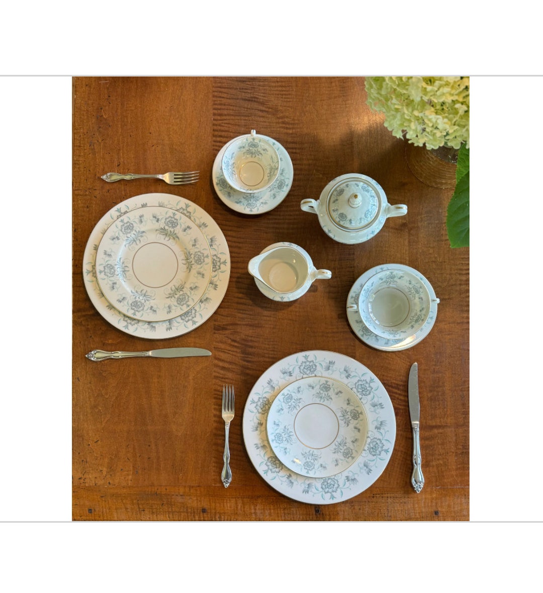 Vintage Castleton Caprice Blue Floral Design Gold Rim Fantastic ...