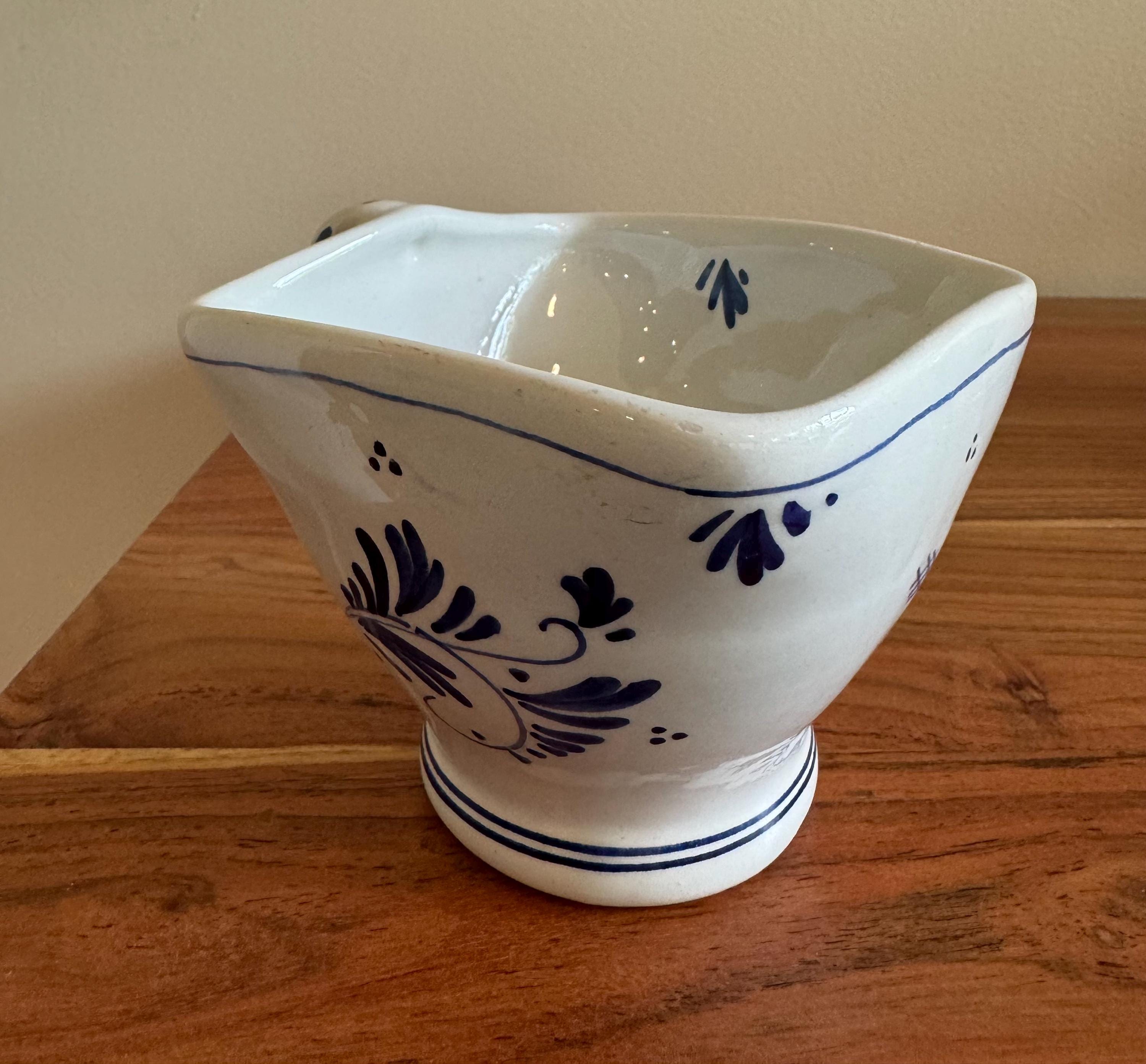 Vintage Delft Mug Cup Blue and White Holland Square Coffee Cup Candy ...