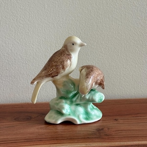 Vintage Ceramic Yellow Bird Figurine English Cottage Antique Home Decor