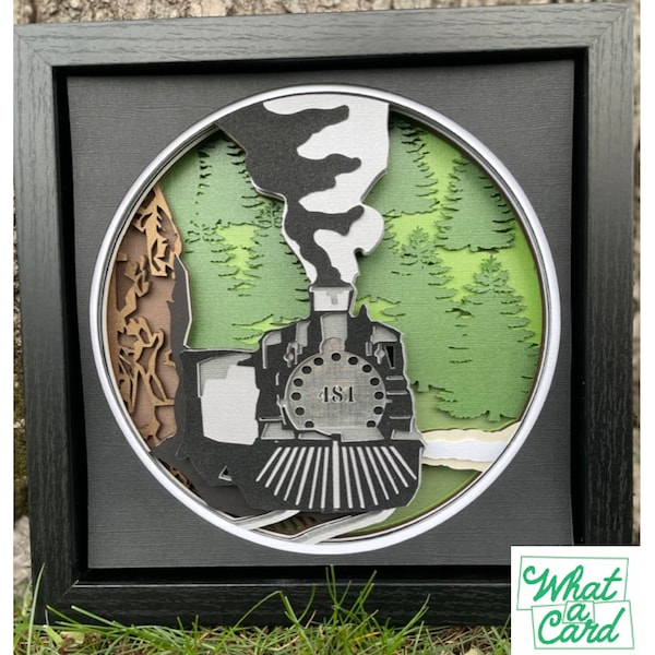Steam Engine Train 3D SVG digital file Steam Engine Train 3D SVG digital file