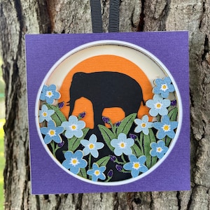 Elephant/Alzheimers/Memories/Forget-Me-Not door knob hanger, office decor, home decor, ornament