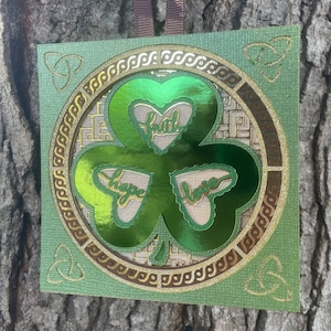 Shamrock door knob hanger, office decor, home decor, ornament