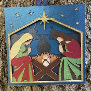 Nativity door knob hanger, office decor, home decor, ornament