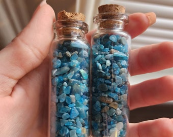 Apatite Crystal Chips Bottles