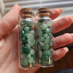 Green Aventurine Crystal Chip Bottles