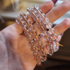 High Grade Red Rutile Quartz Bracelet, Rutile Quartz High Grade Red Rutile Quartz Bracelet, Rutile Quartz