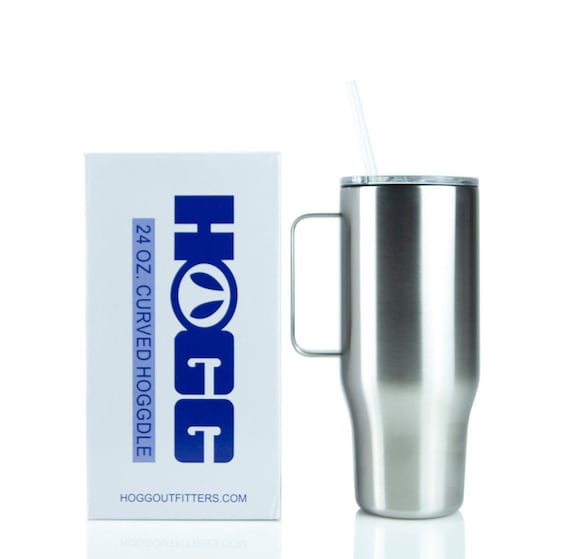 24 Oz. Curved Handle Tumbler W/lid & Straw - Etsy