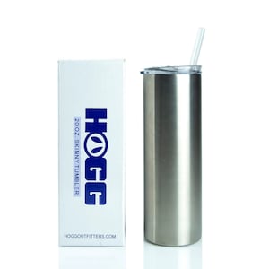 20 oz. Straight Skinny Tumbler w/Sliding Lid & Straw