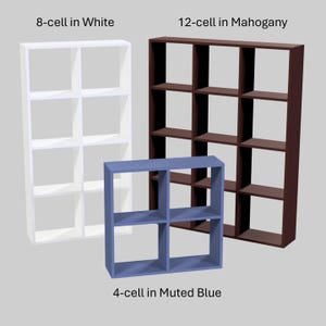 1:6 Maßstab Puppenhaus Würfelregal - 4, 8, oder 12 Cell Miniature Aufbewahrungseinheit - anpassbare moderne Display Regal