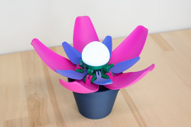 Blooming Flower Color Changing Night Light opens and Closes Etsy
