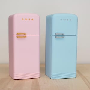 1:12 Scale Smeg Refrigerator (FAB50) – Custom Colors – Retro, Vintage