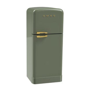 1:12 Scale Miniature Retro Smeg Refrigerator (FAB50) – Functional Dollhouse Kitchen Appliance