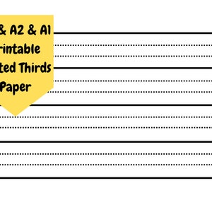 May include: Printable dotted thirds paper in A3, A2, and A1 sizes. The paper has a yellow label with the text "A3 & A2 & A1 Printable Dotted Thirds Paper".