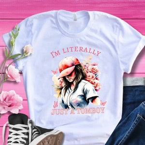 Tomboy Chic: Empowering Shirt for Girls Embracing Their Authentic Style, Unique Coquette Tomboy Shirt - Edgy Fashion Statement