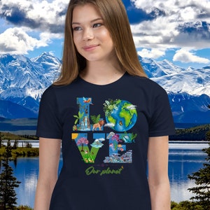 Environmental Shirt, Earth Day Kids Shirt, Love Nature Shirt, Gift For Her, Save The Earth, Earth Day Gift, Love Our Planet Shirt