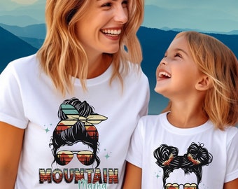 Mountain Mama Shirt, Mountain Mama Mini Shirts, Mountain Shirt, Adventure Shirt, Camping Shirt, Family Hiking Shirts, Nature Tee