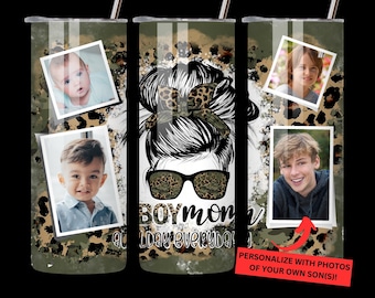 Custom Boy Mom Stainless Steel Tumbler - Personalized Gift for Mom, Mother's Day Gift, Birthday Gift For Mom, Boy Mama Gift, Proud Boy Mom